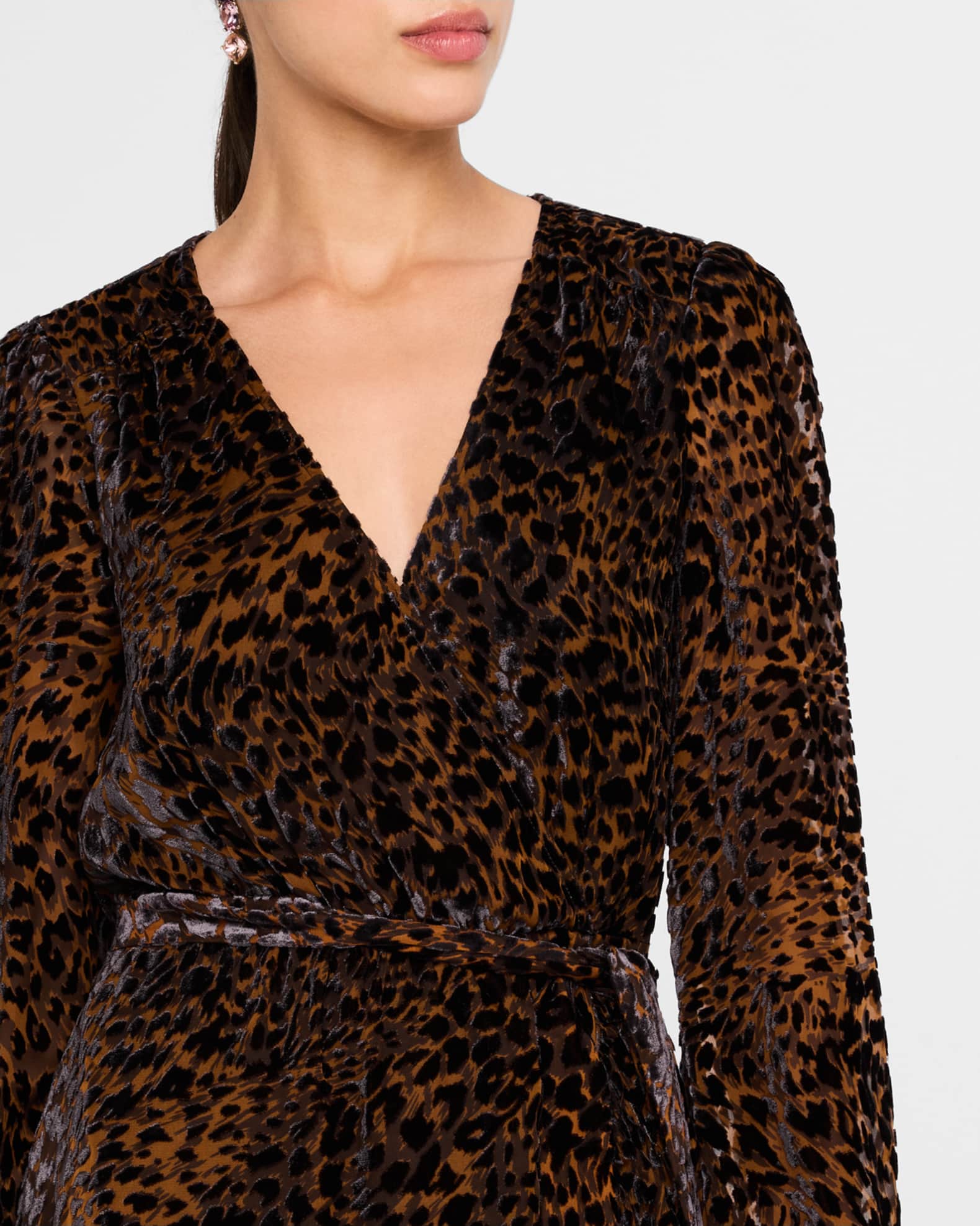 Velvet cheetah dress outlet