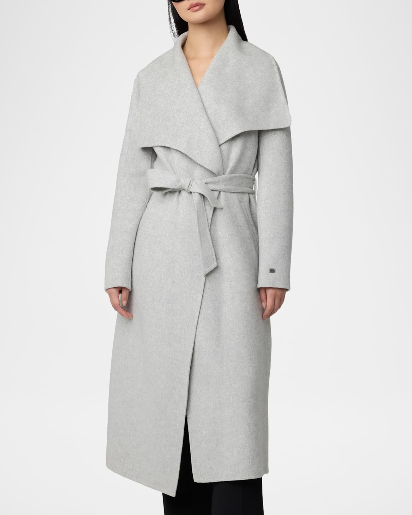 Soia Kyo Women s Britta Double Face Wool Coat Stone