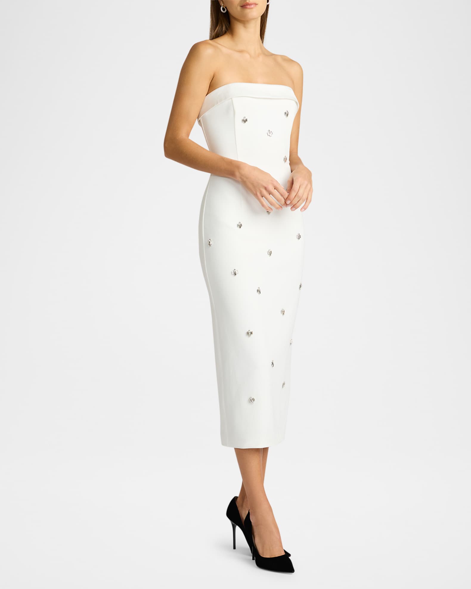 Tuxedo dress midi top