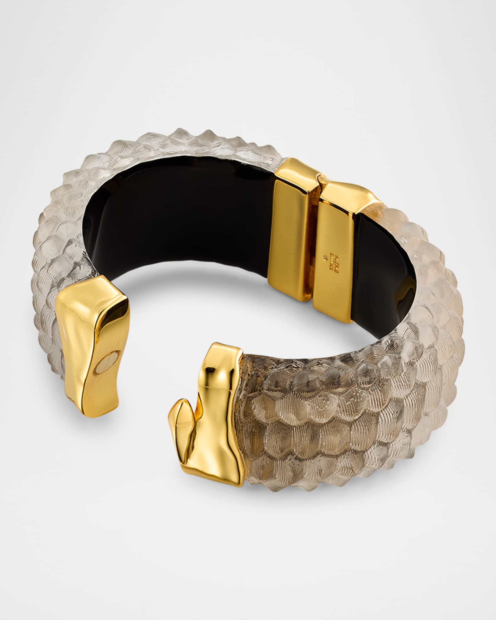Serpent Lucite Wide Hinge Bracelet