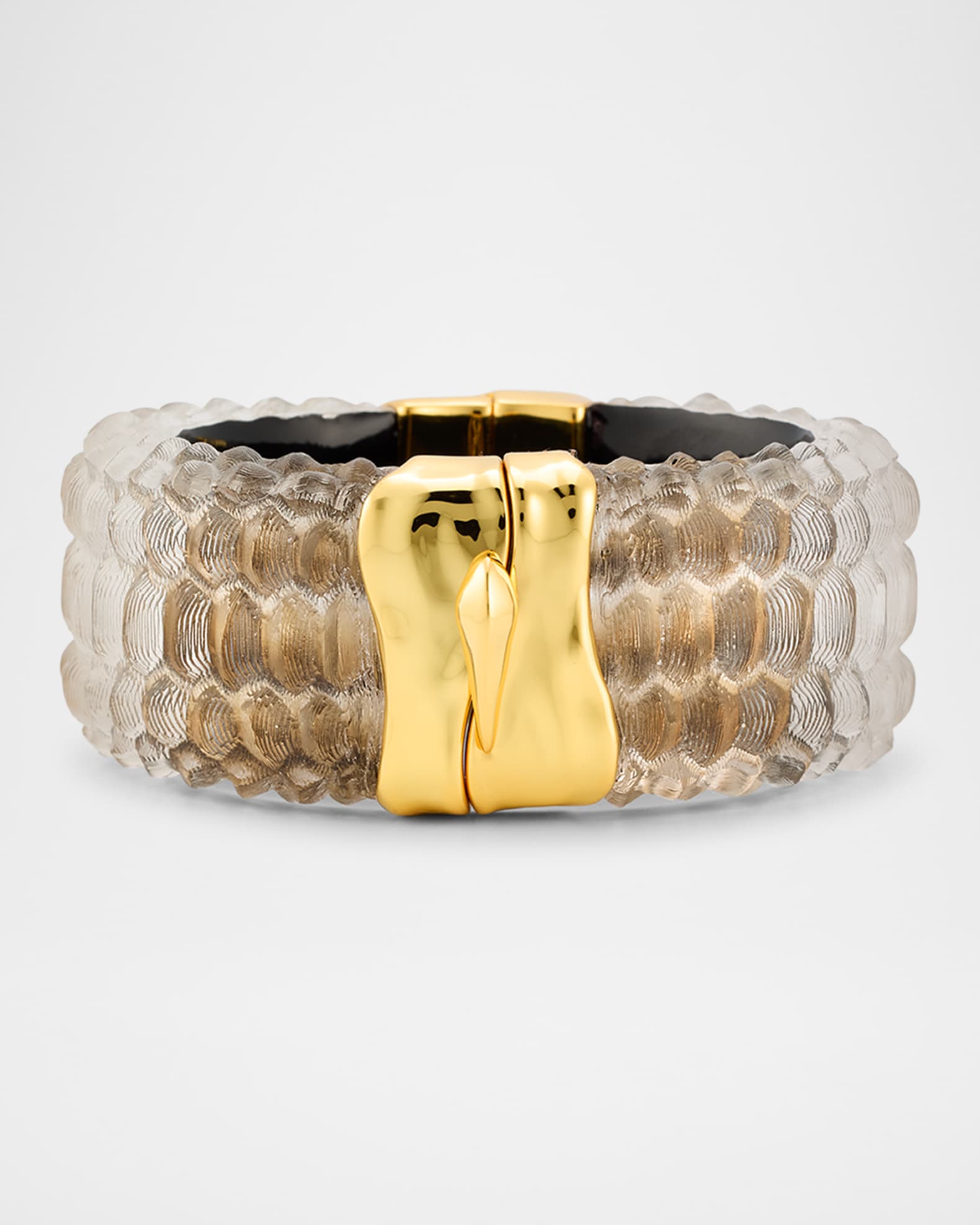 Alexis Bittar Serpent Lucite Wide Hinge Bracelet Neiman Marcus