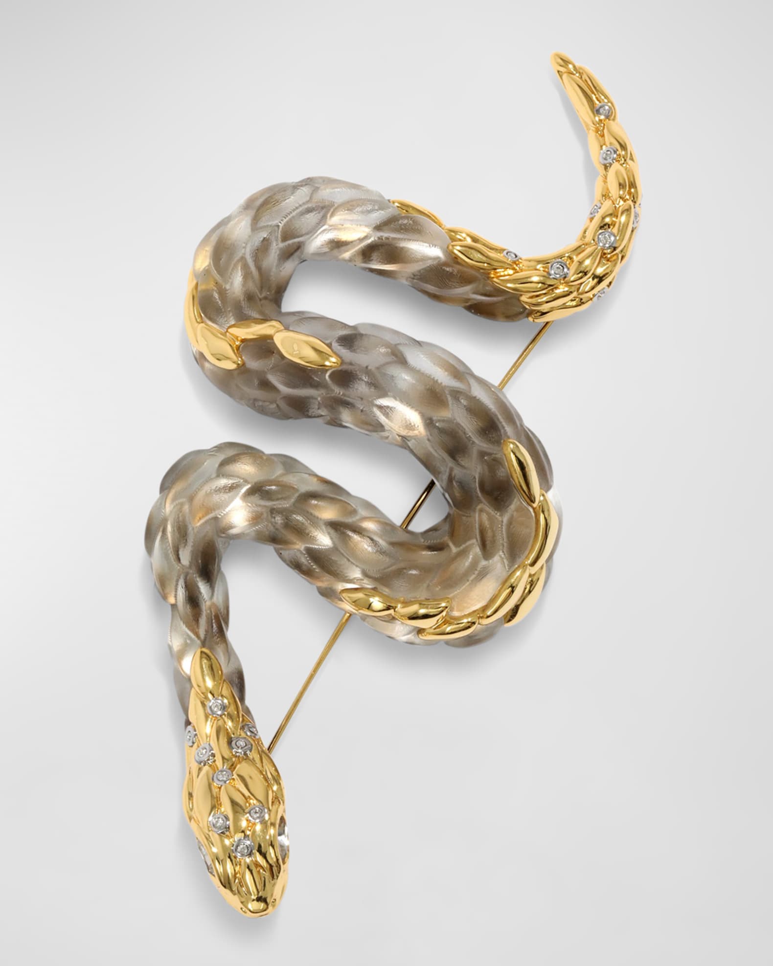 Alexis Bittar Serpent Lucite Pin Desert Neiman Marcus