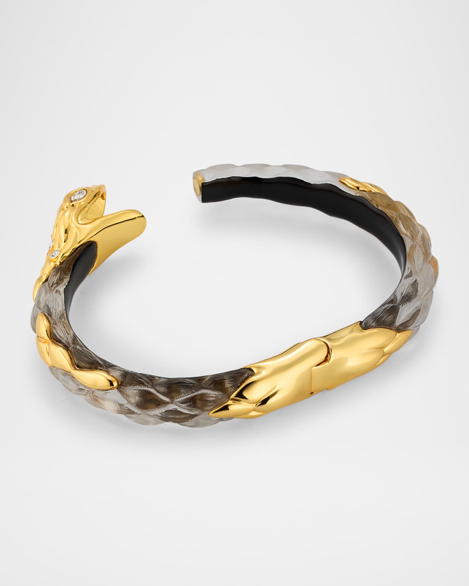 Alexis Bittar Serpent Lucite Hinge Bracelet, Desert | Neiman Marcus