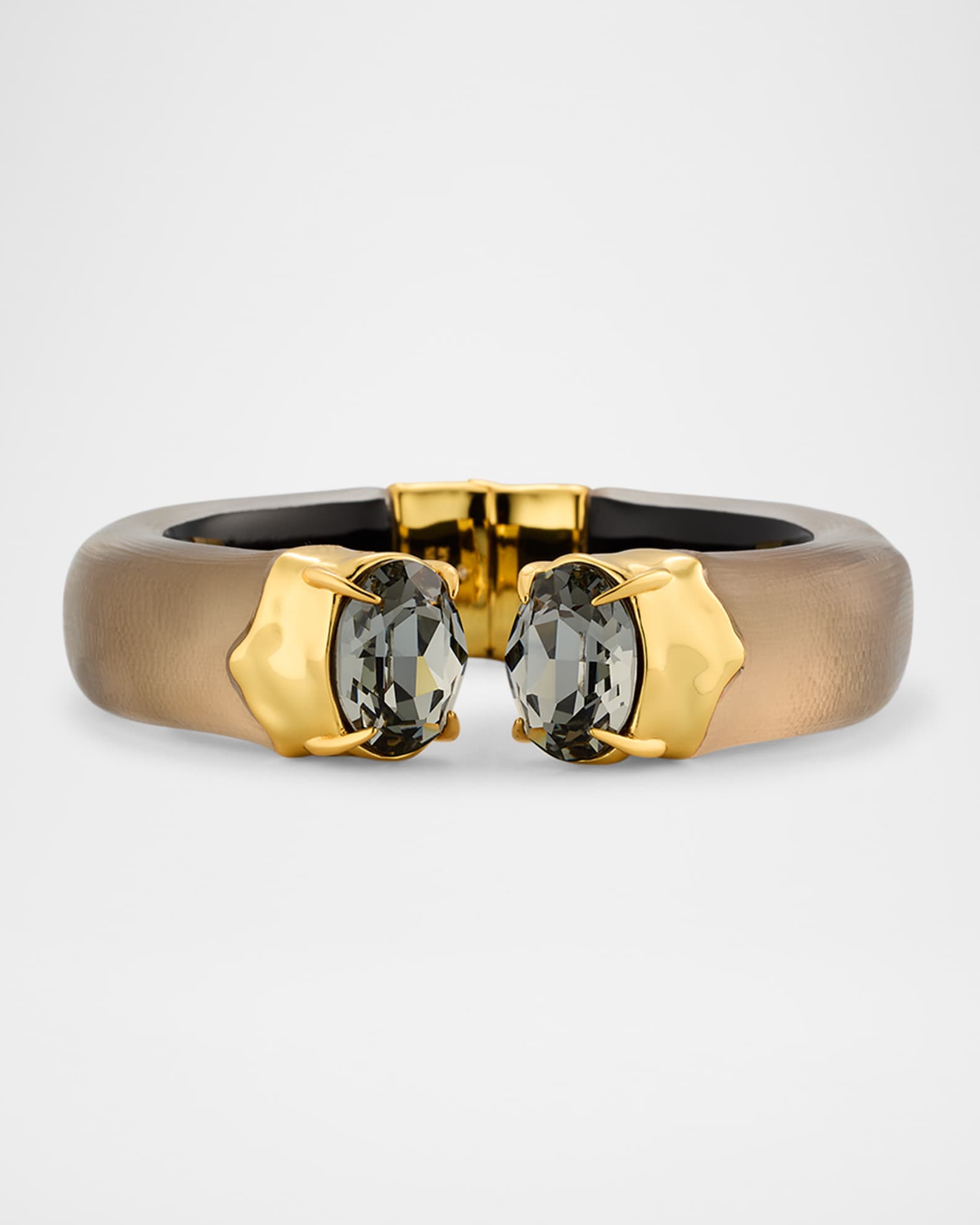 Alexis Bittar Bonbon Crystal Lucite Hinge Bracelet Chocolate Neiman Marcus