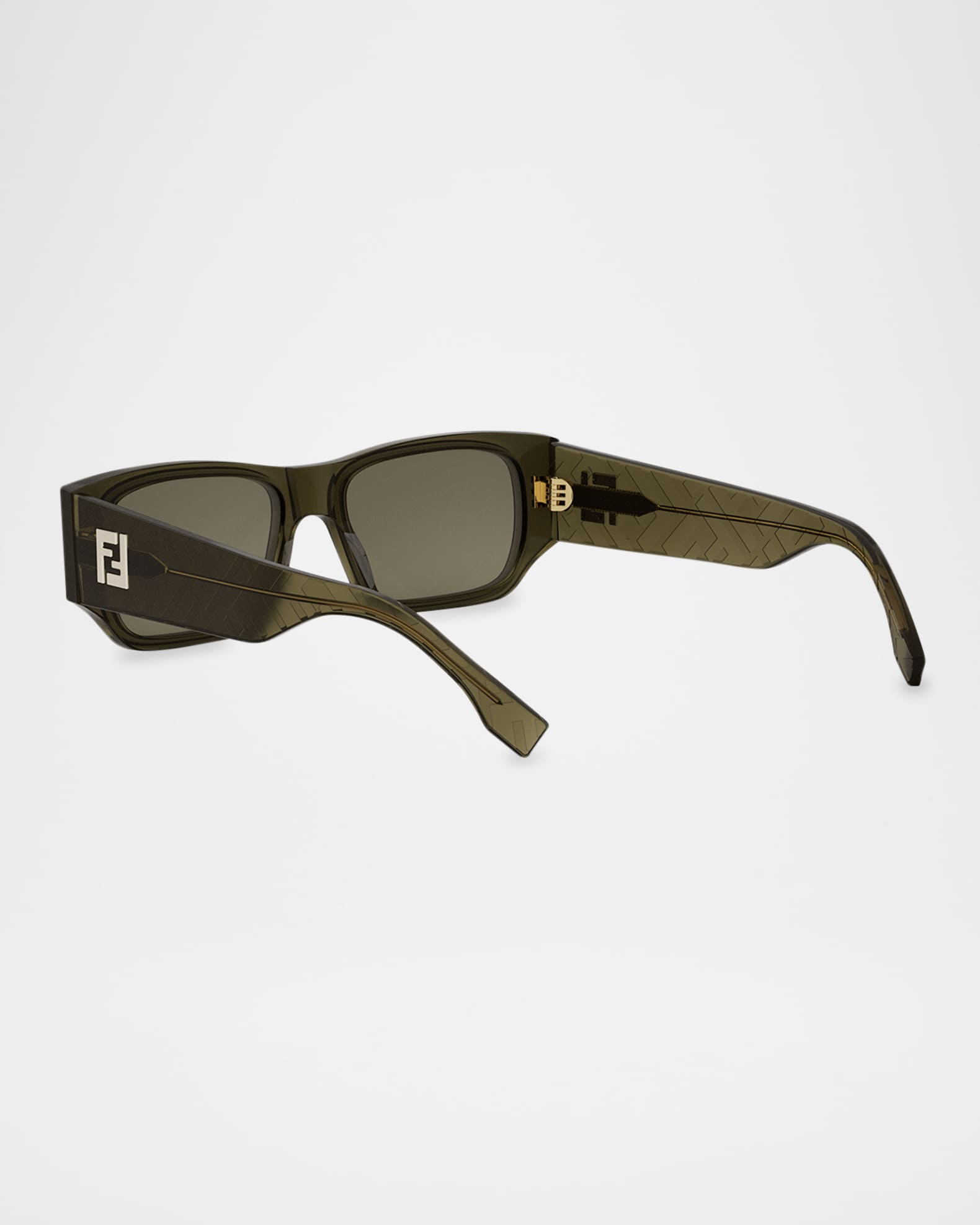 F F　0106 Fendi Men's FF Squared Rectangle Sunglasses | Neiman Marcus