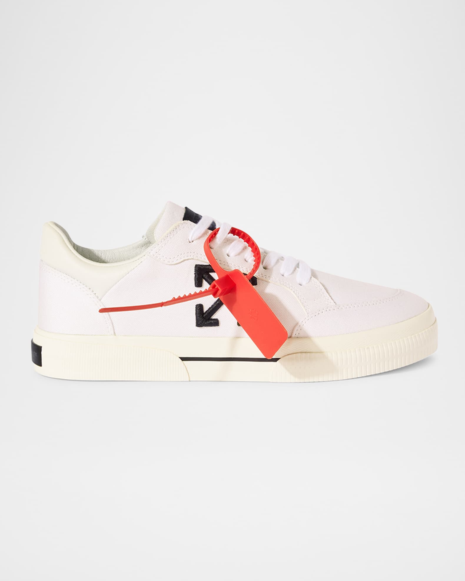 Off-White Vulcanized Canvas Bicolor Low-Top Sneakers