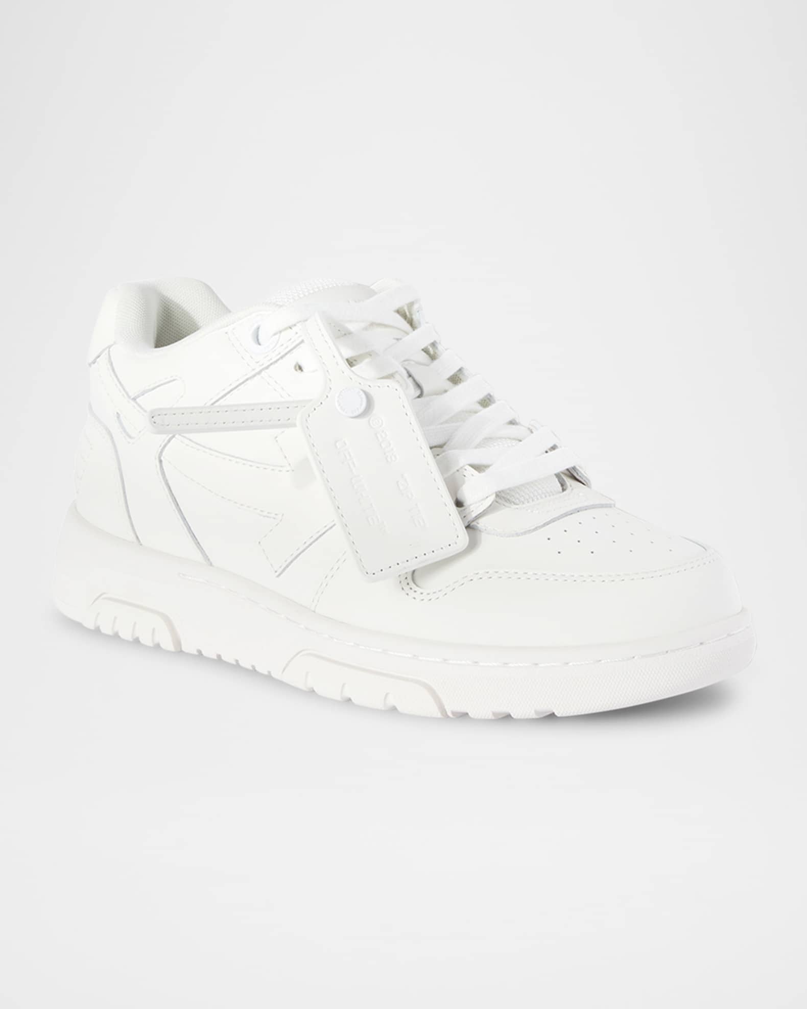 スニーカー OFF-WHITE WHITE LEATHER OUT OF OFFICE HIGH TOP SNEAKERS Off-White White & Silver Out Of Office Mirror Leather