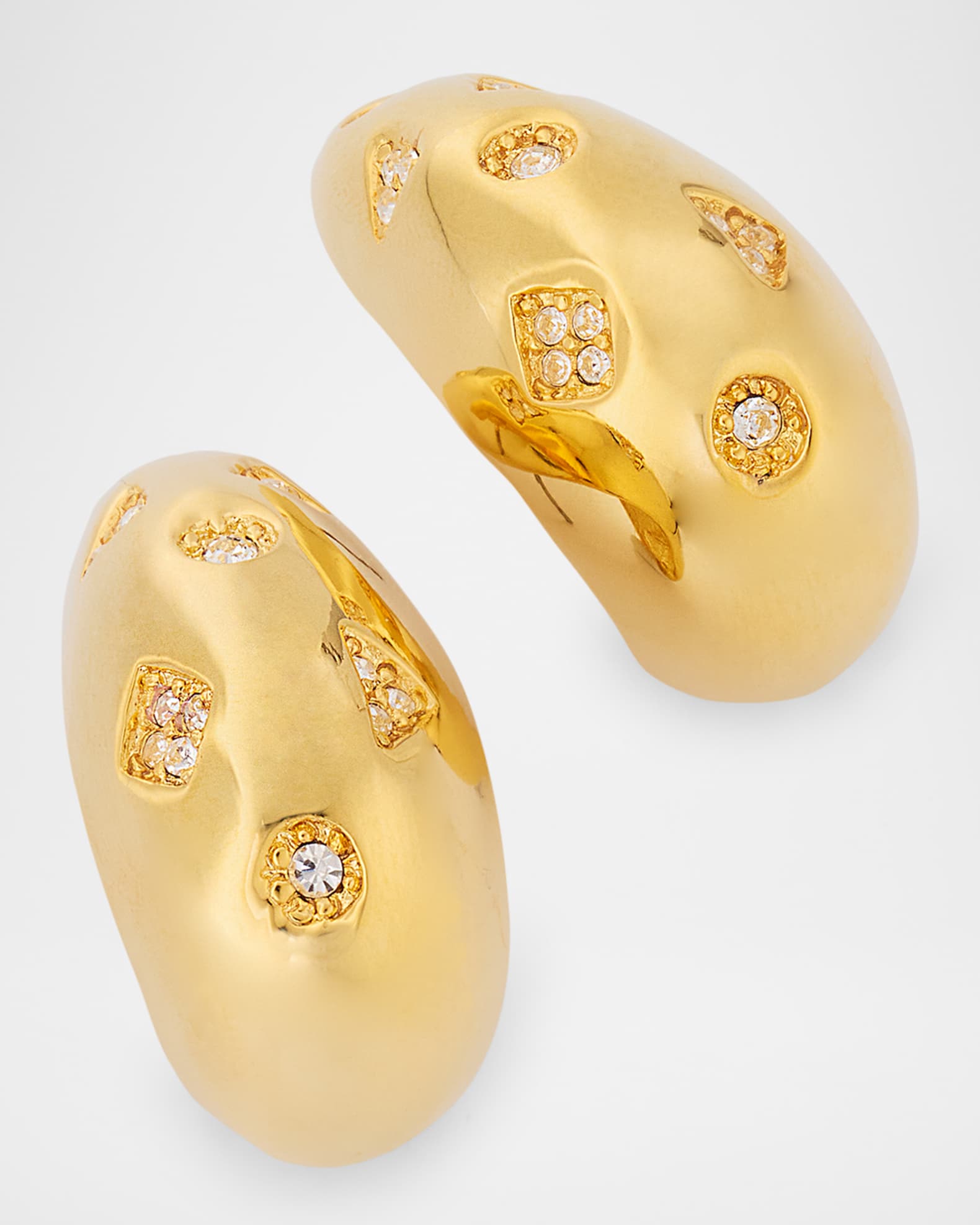 Elizabeth Cole Bettina Crystal Hoop Earrings