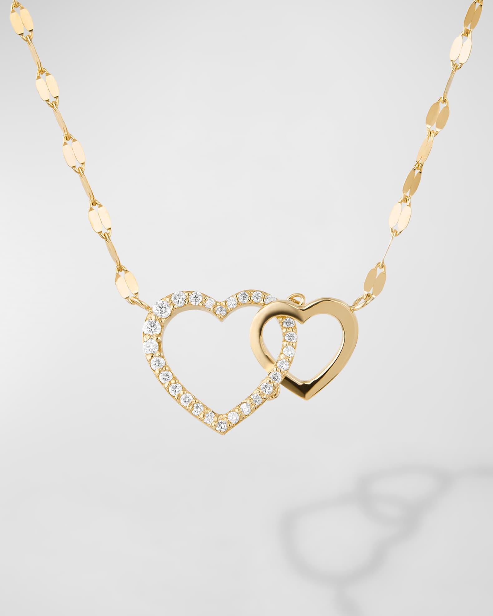 Flawless Interlocking Heart Pendant Necklace 0
