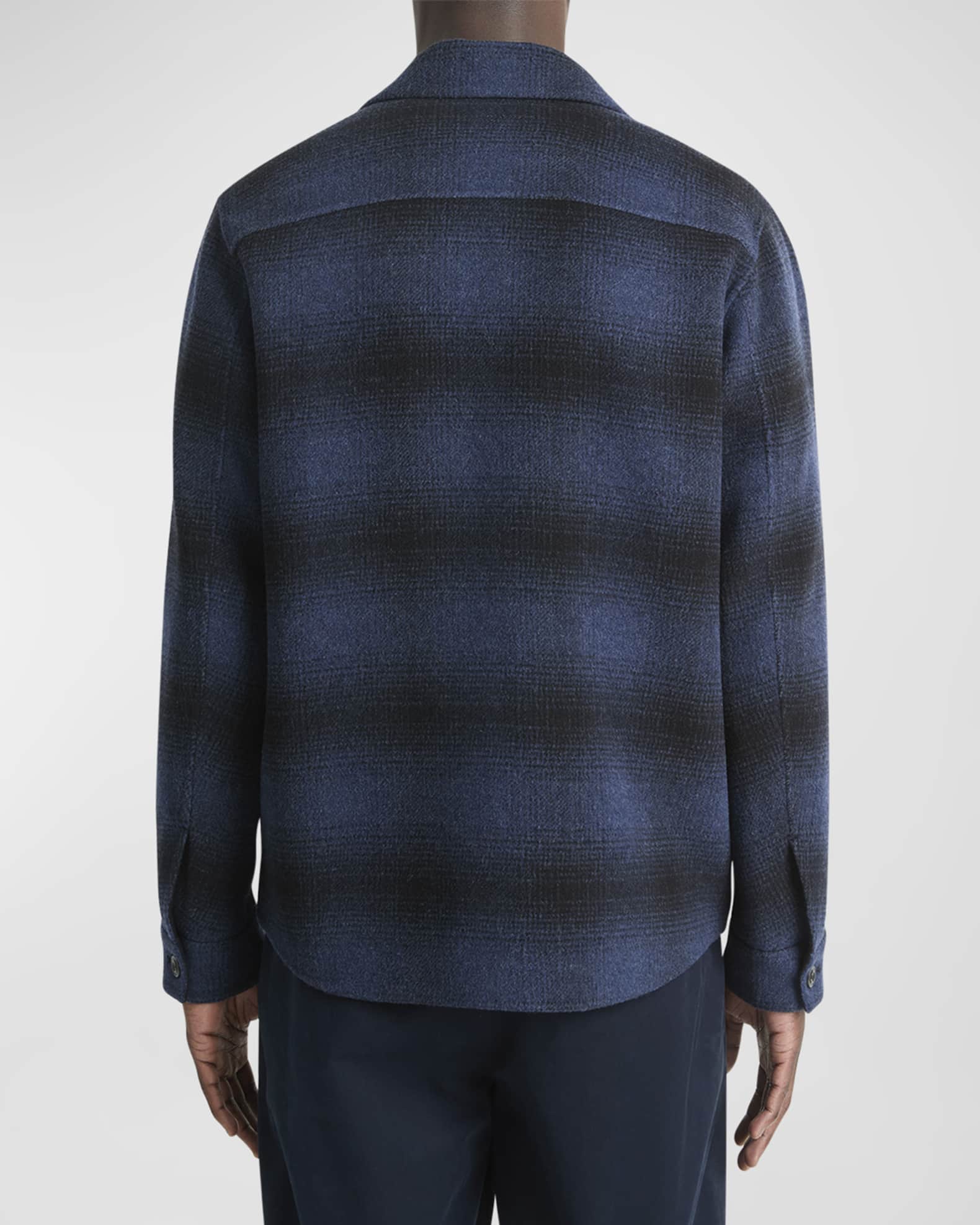Vince Men s Splittable Plaid Overshirt Neiman Marcus