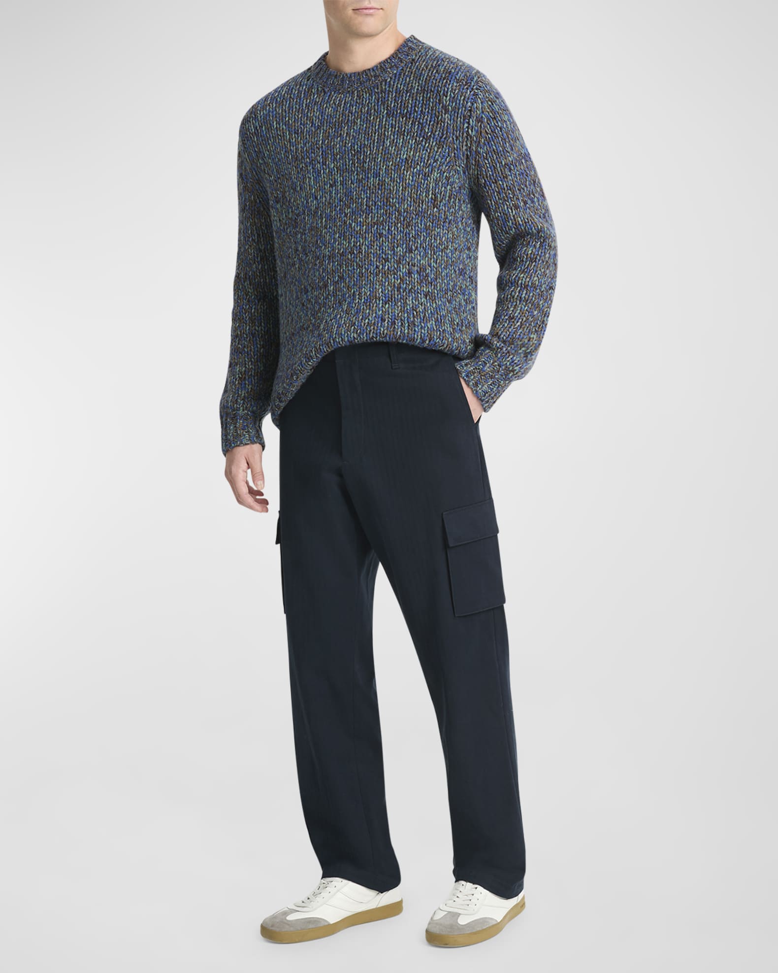 Vince Men's Herringbone Cargo Pants Neiman Marcus