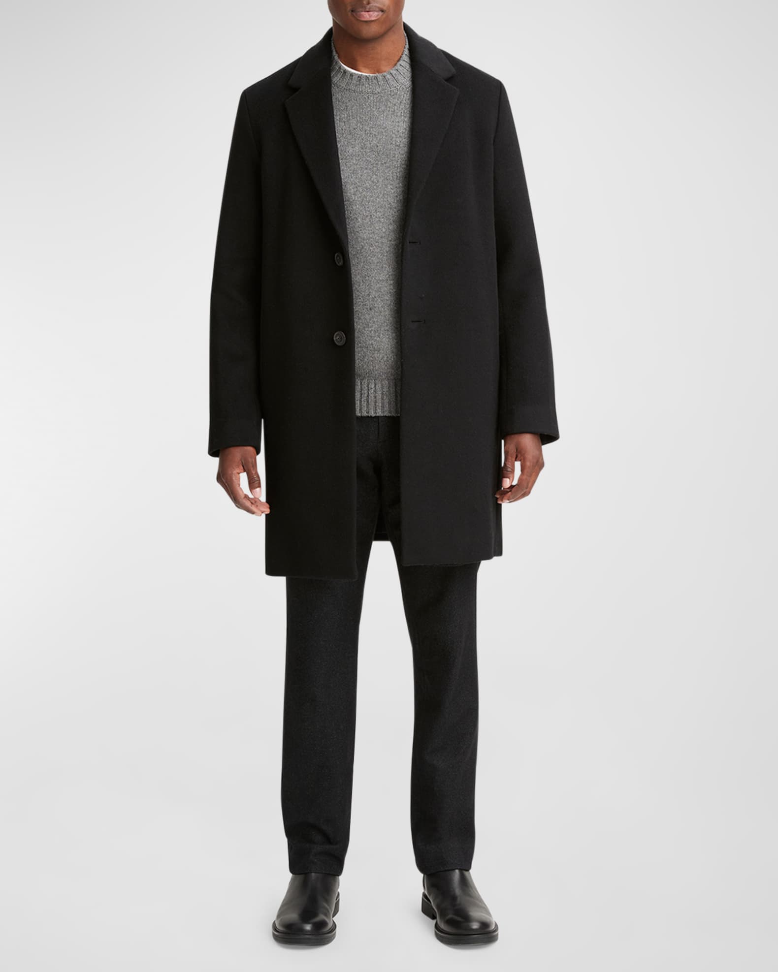 Men's Classic Wool-Blend Topcoat 1