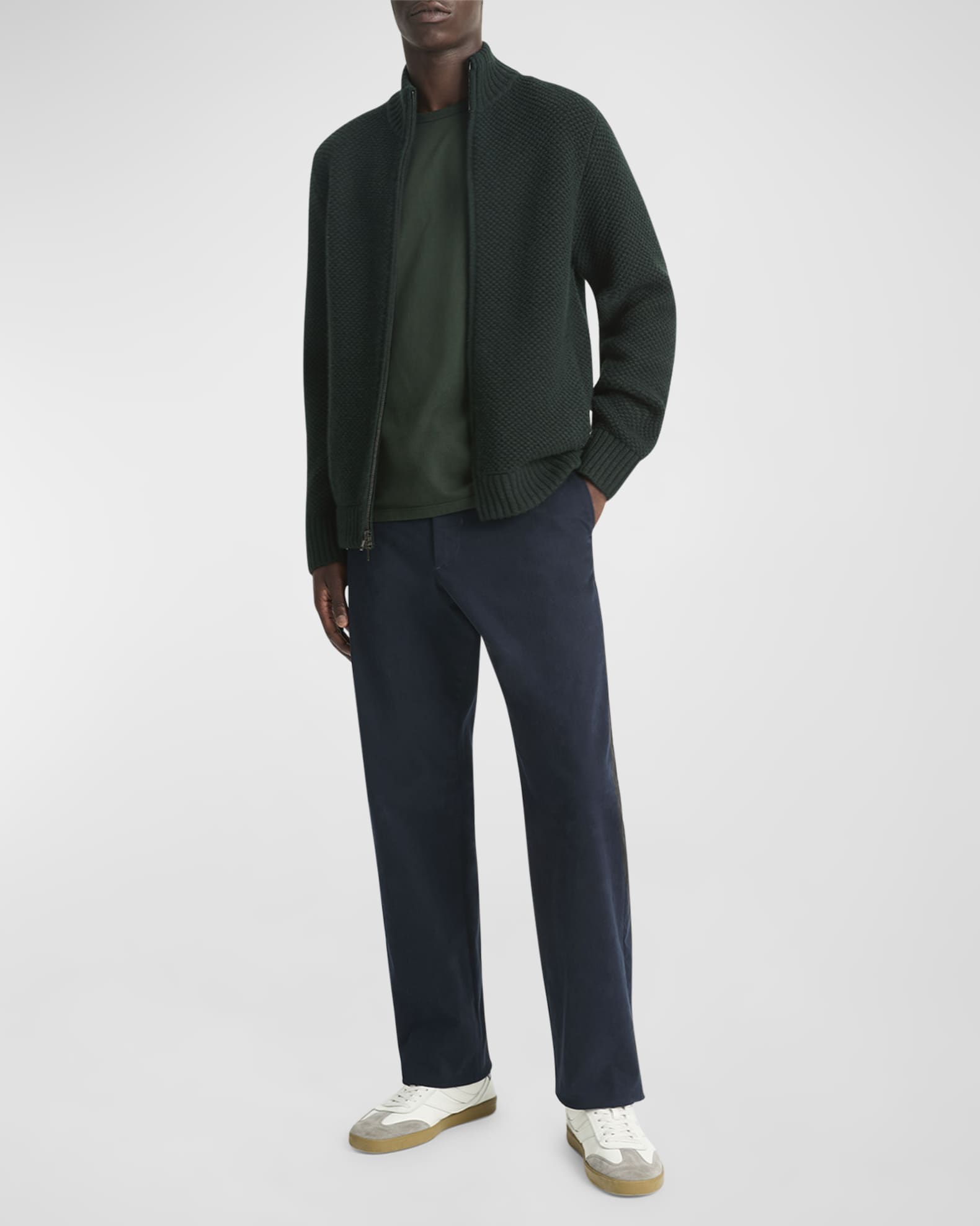 Men s Macro Pique Zip Sweater