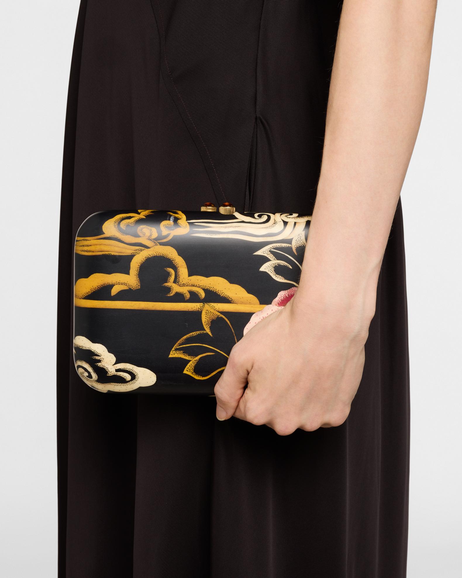 Silvia Furmanovich 18K Yellow Gold Marquetry Tibetan Rose Clutch ...