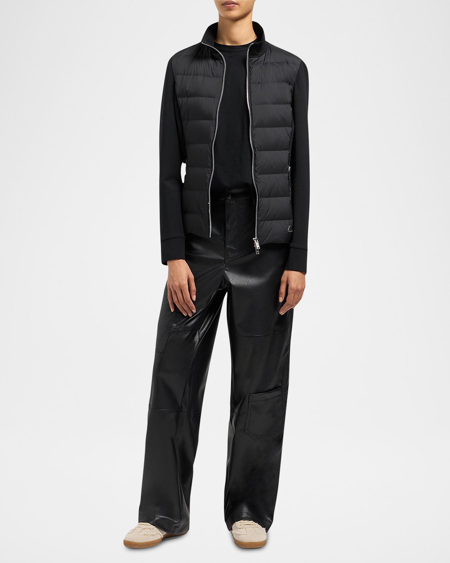 Hybrid Puffer Jacket: Black