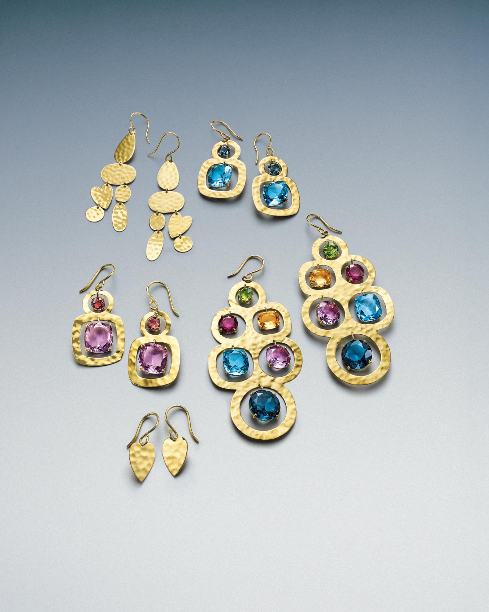 Ippolita Classico Crinkle Mini Heart Shape Drop Earrings in 18K Gold ...