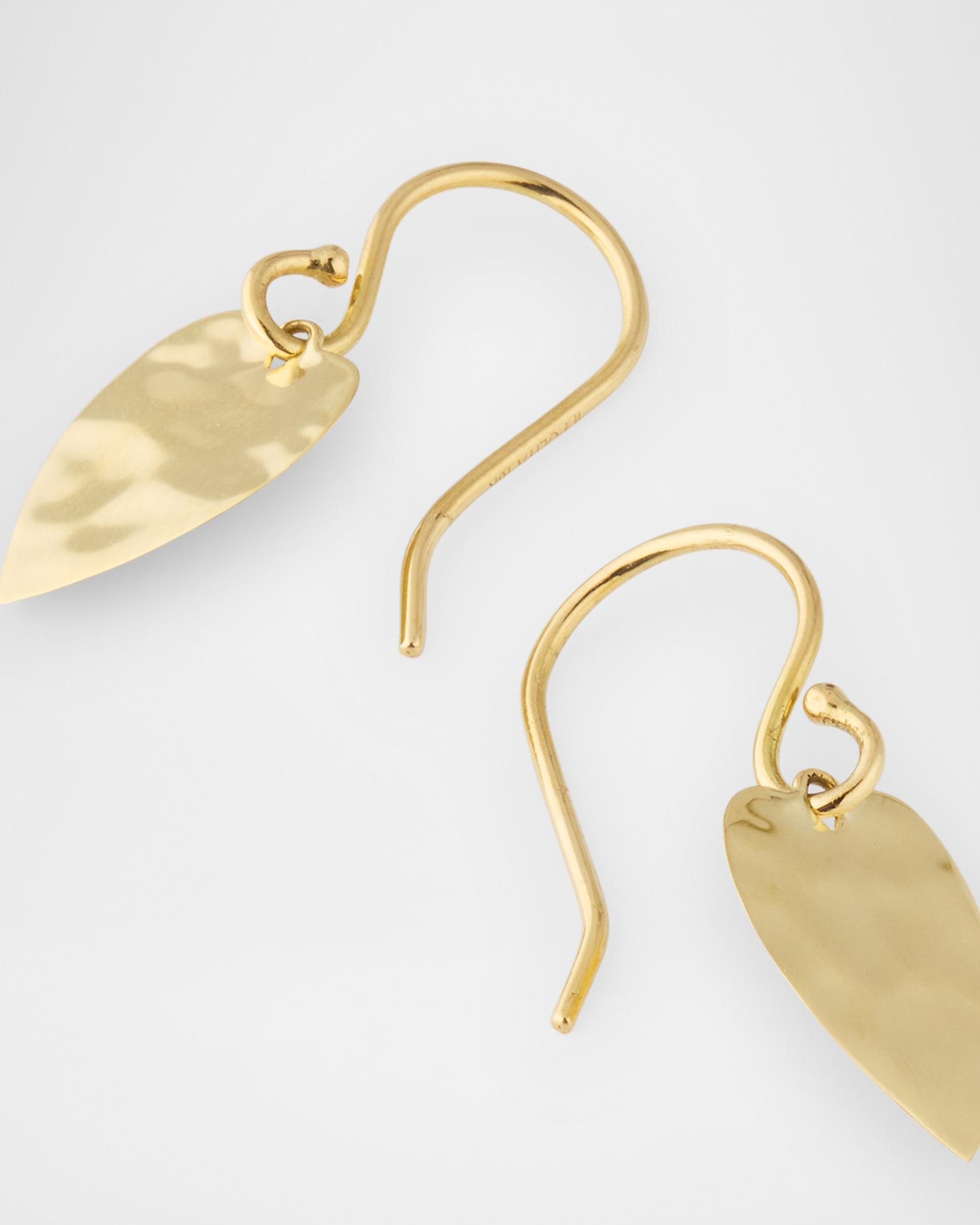 Ippolita Classico Crinkle Mini Heart Shape Drop Earrings in 18K Gold ...