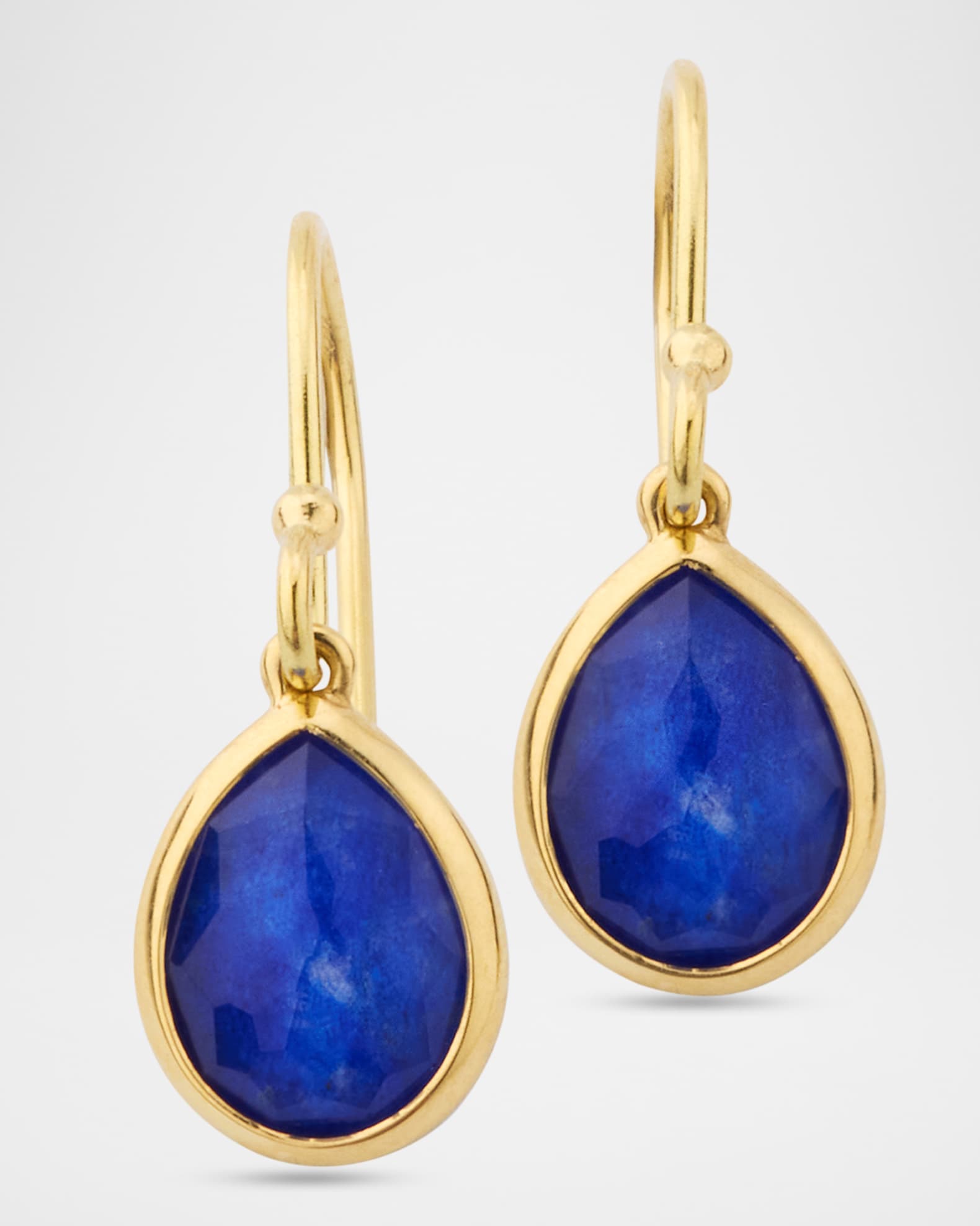 Ippolita Rock Candy Teeny Teardrop Rock Crystal and Lapis Doublet Earrings Neiman Marcus