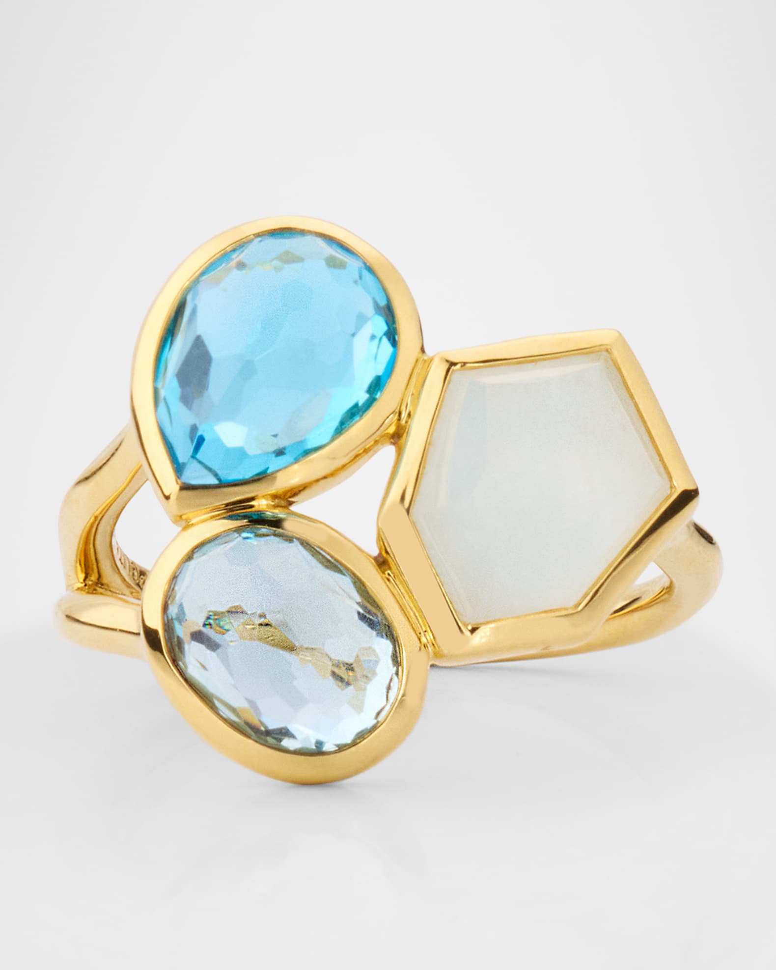 Rock Candy Small Mare 3-Stone Cluster Ring in 18K Gold 0