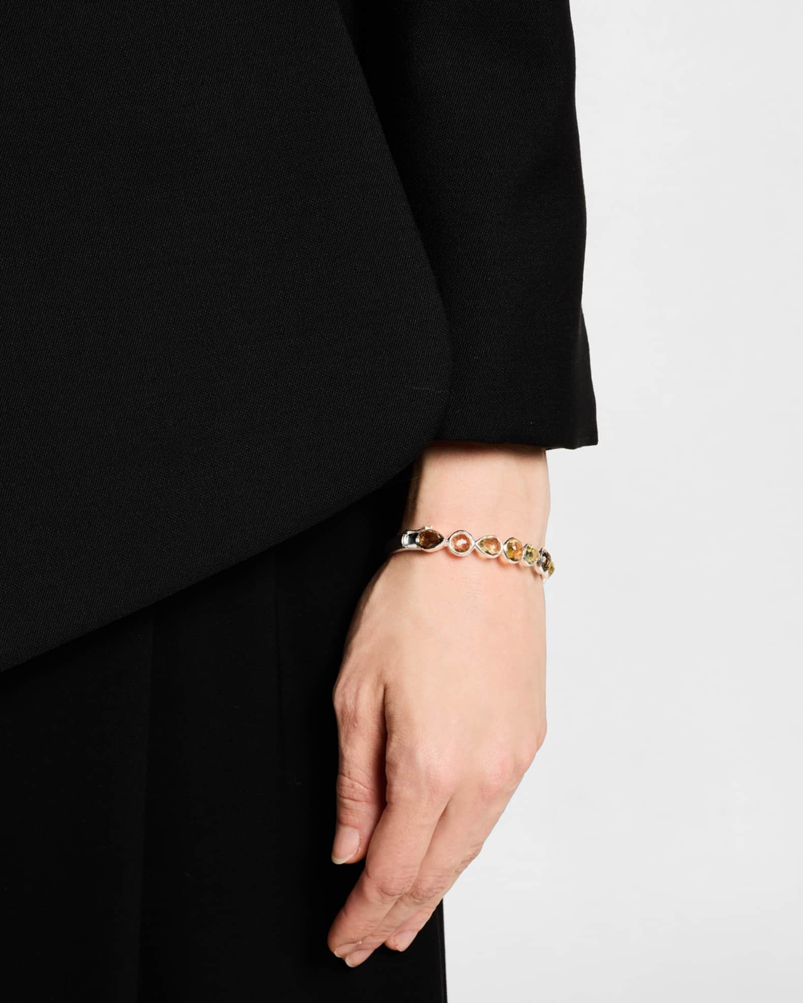 Rock Candy Girasole Stone Row Bangle Bracelet in Sterling Silver 1