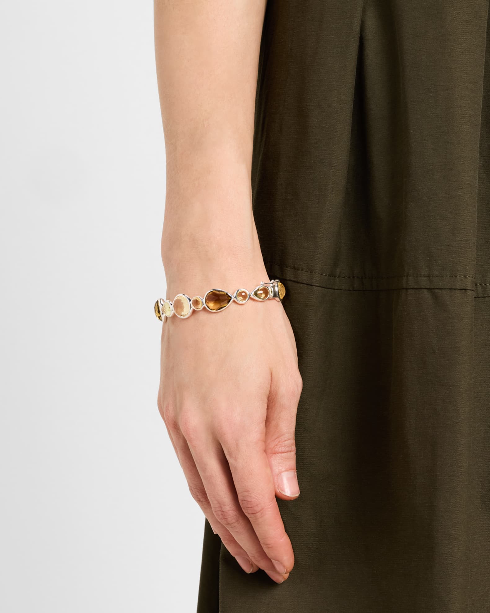 Ippolita Rock Candy Girasole All Stone Bangle Bracelet in Sterling Silver Neiman Marcus