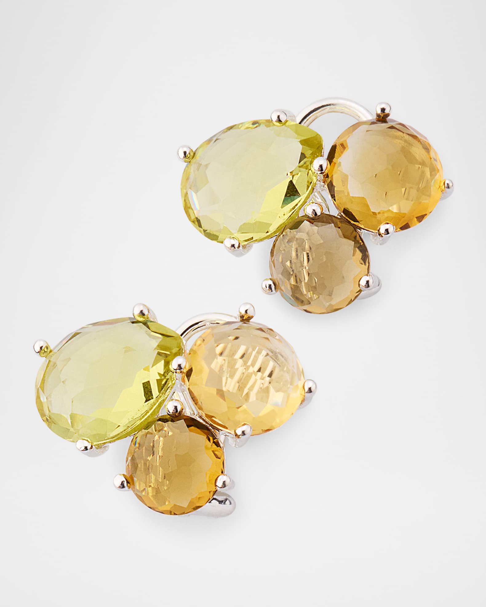Rock Candy Girasole Cluster Stud Earrings in Sterling Silver 0
