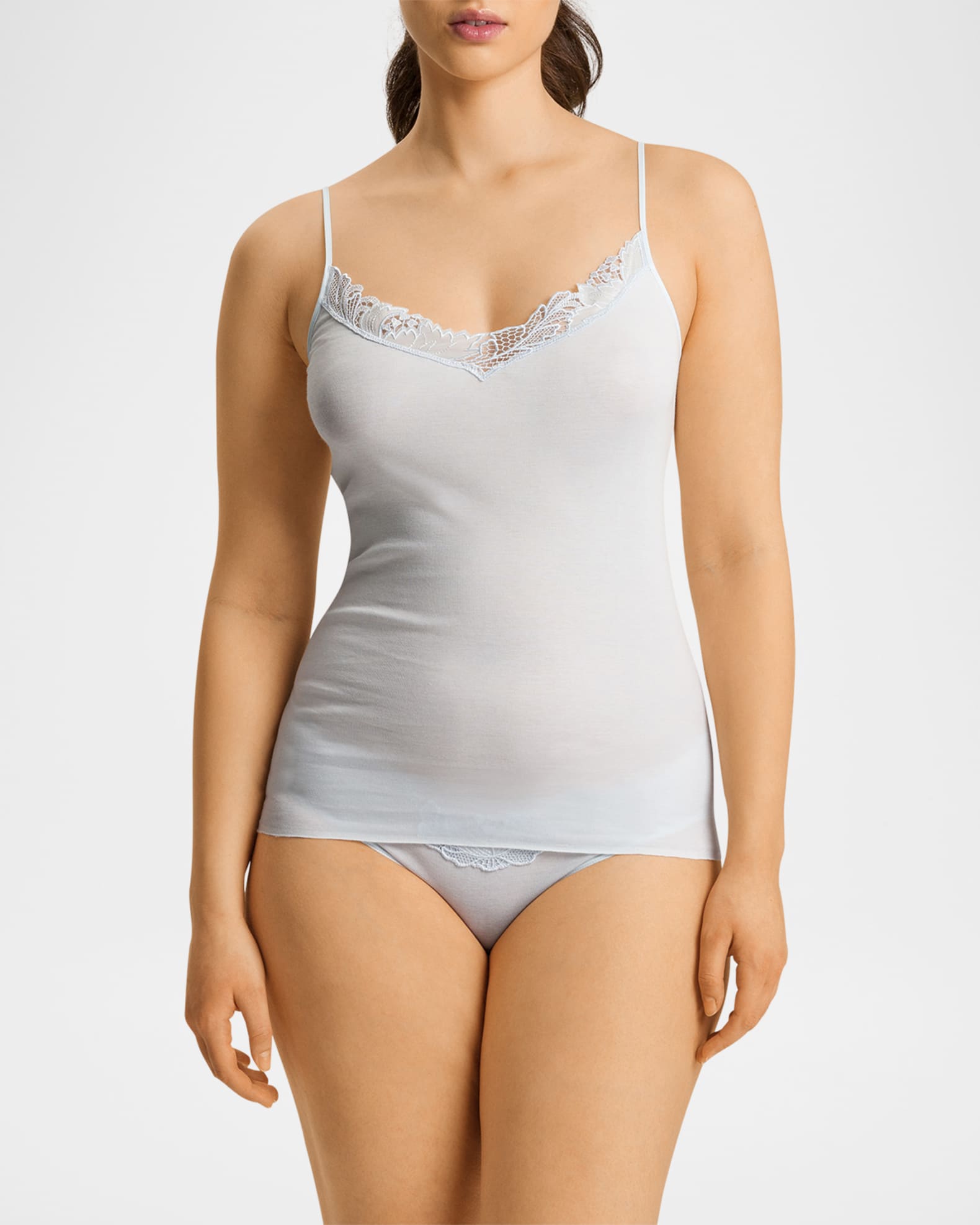 Anne Lace-Trim Cotton Cami 0