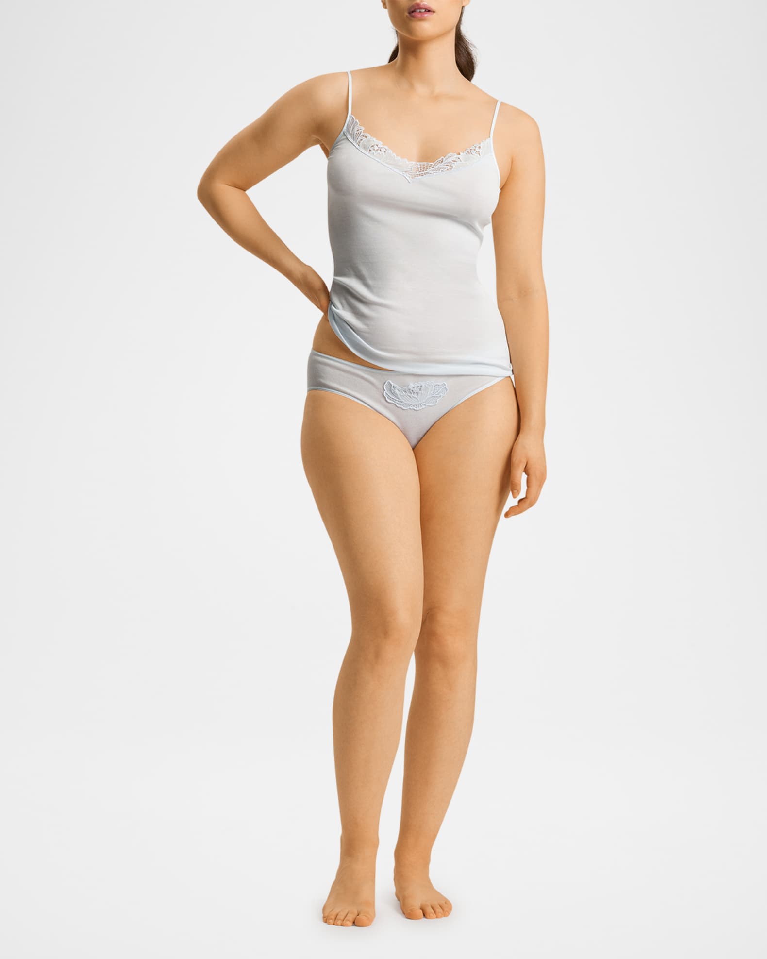 Anne Floral-Embroidered Cotton Briefs 1
