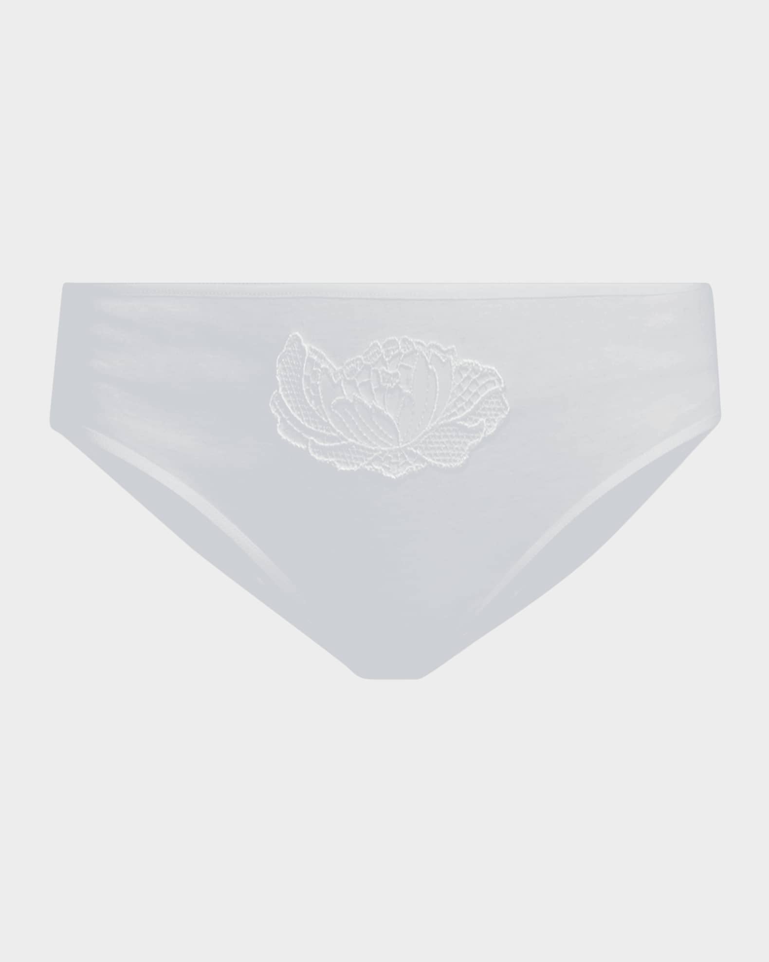 Anne Floral-Embroidered Cotton Briefs 0