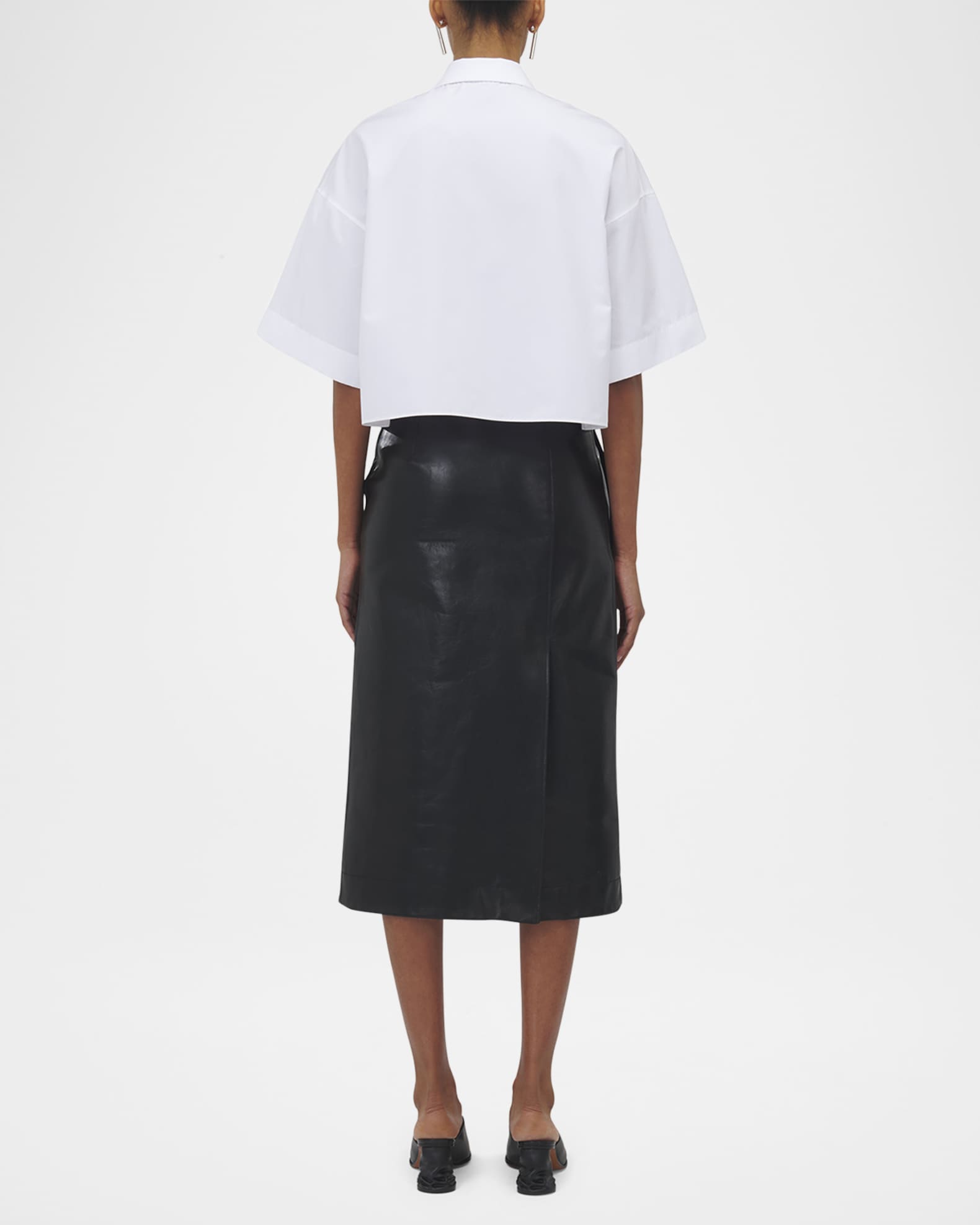 スカート Alexander Mcqueen Pencil Skirt With Cut-Out McQueen Leather Pencil Skirt | Neiman Marcus