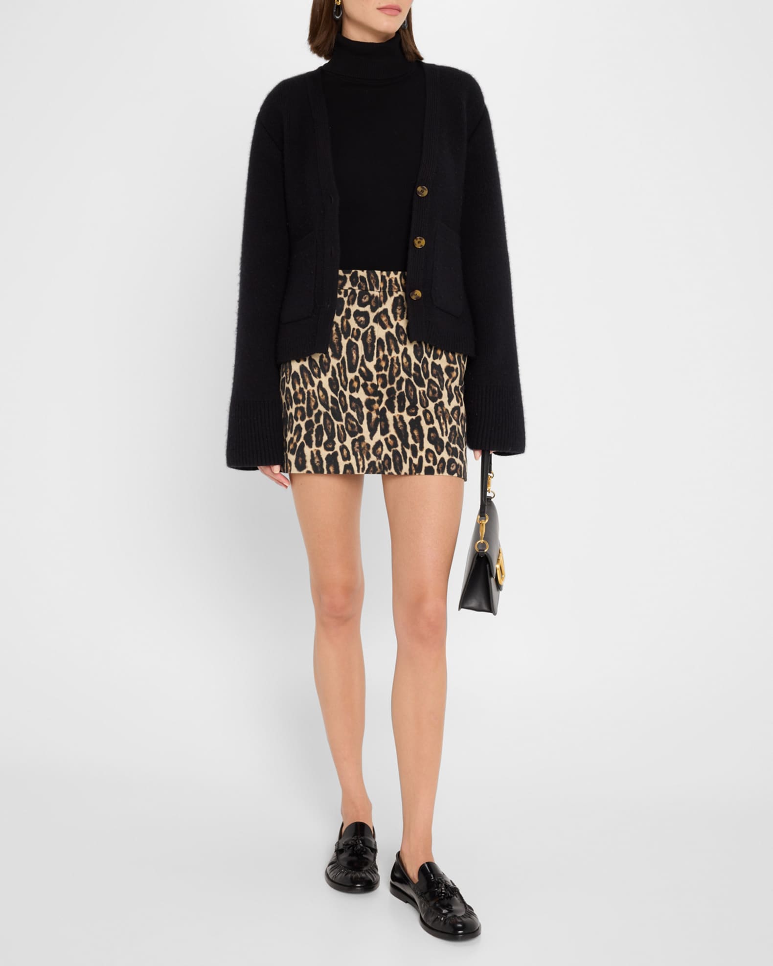 Leopard Mini Trouser Skirt