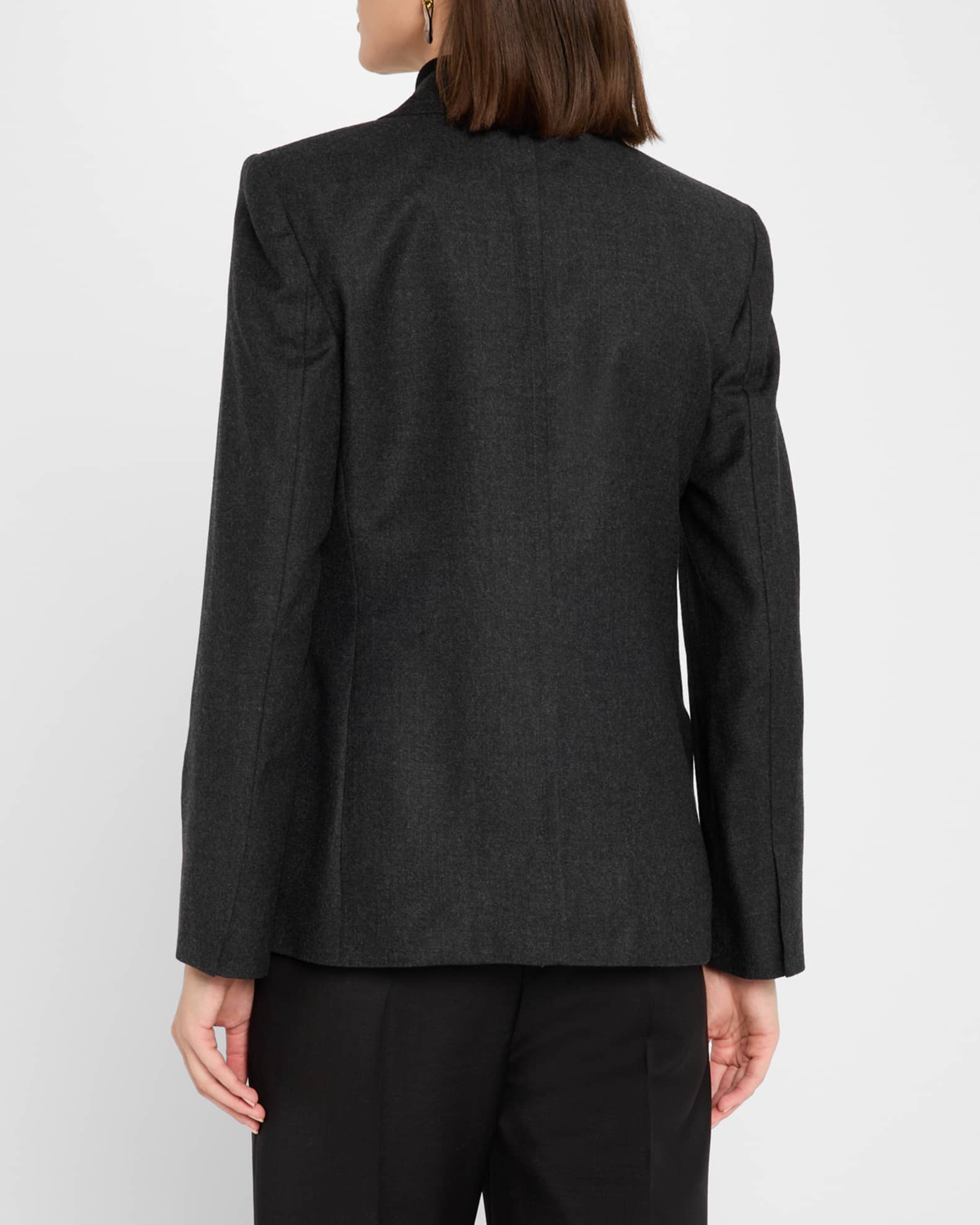 Tailored 2 Button Sleek Flannel Blazer
