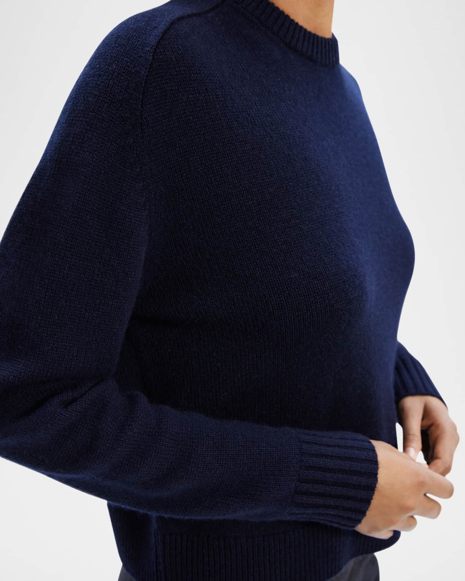 Cashmere Cropped Crewneck Sweater