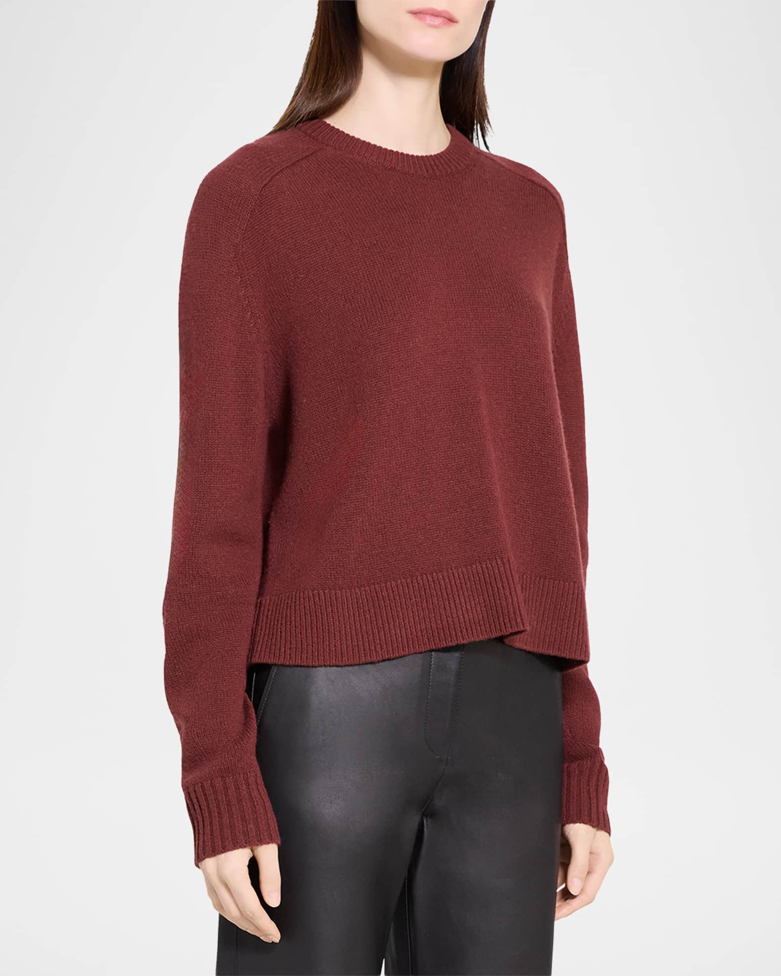 Cashmere Short Sleeve Cropped Pullover