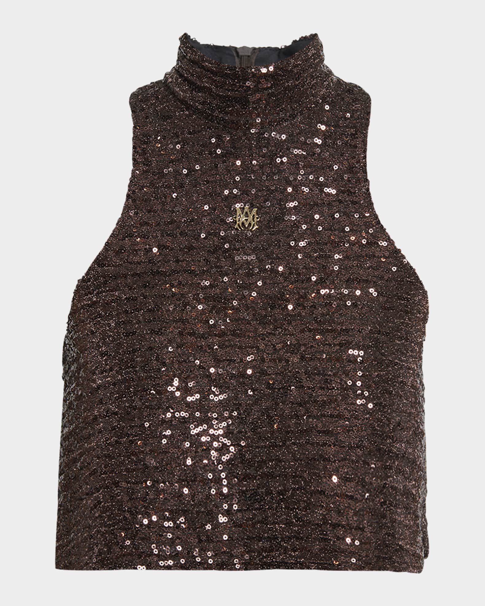 Amie Embroidered Guipure Crop Top Black