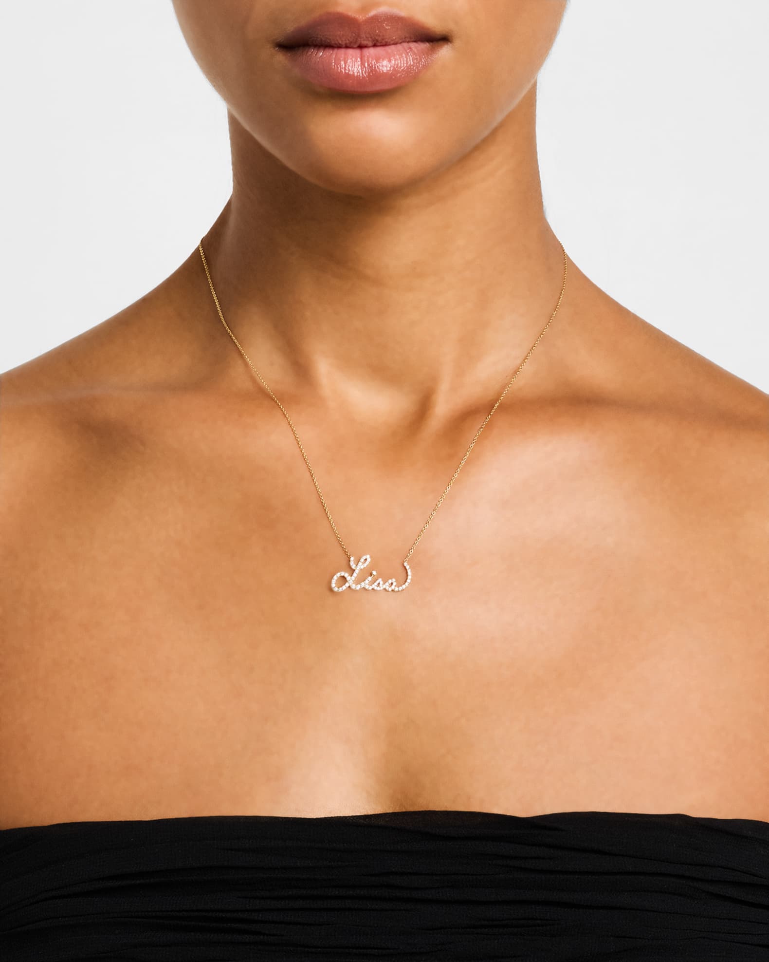 Talisman 18K Yellow Gold Personalized Lisa Diamond Necklace 1