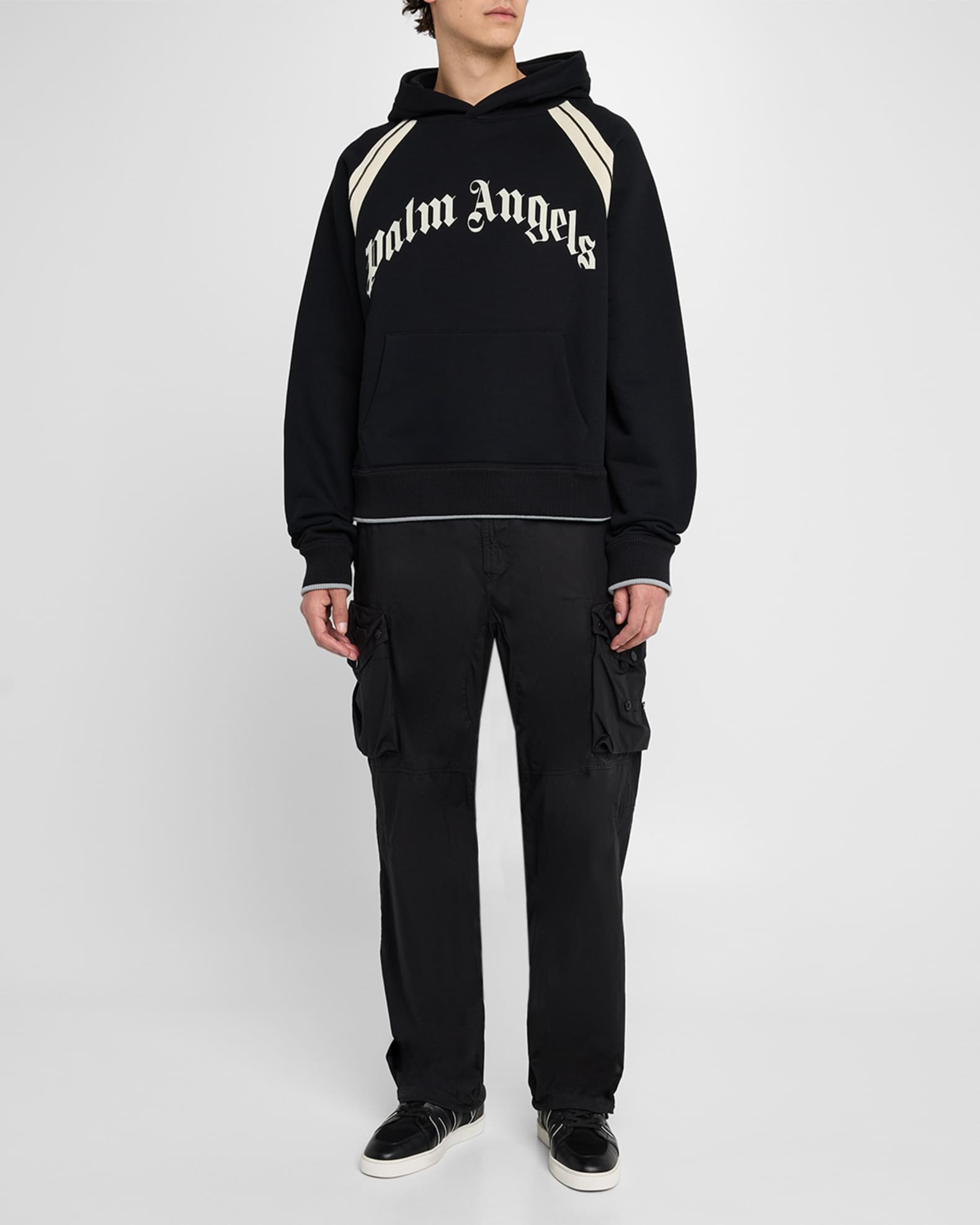 Men's Curved Logo Track Hoodie - Thumbnail 2