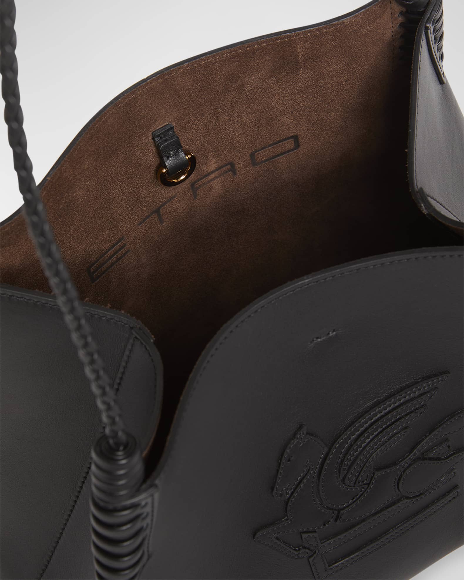 Etro Libra Logo Leather Shoulder Bag | Neiman Marcus