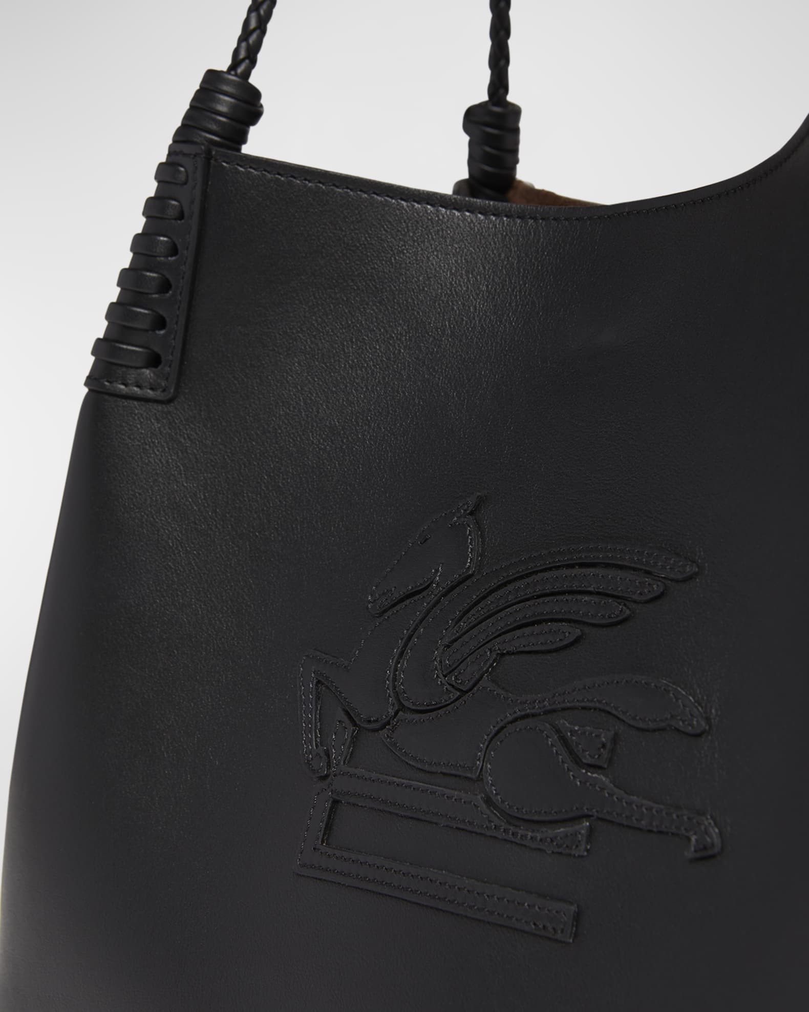 ETRO Libra Mサイズ ブラック Etro Libra Logo Leather Shoulder Bag | Neiman Marcus