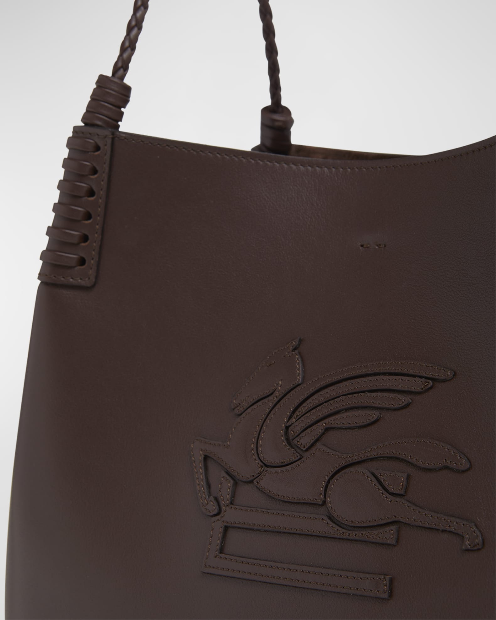 Etro Libra Logo Leather Shoulder Bag | Neiman Marcus