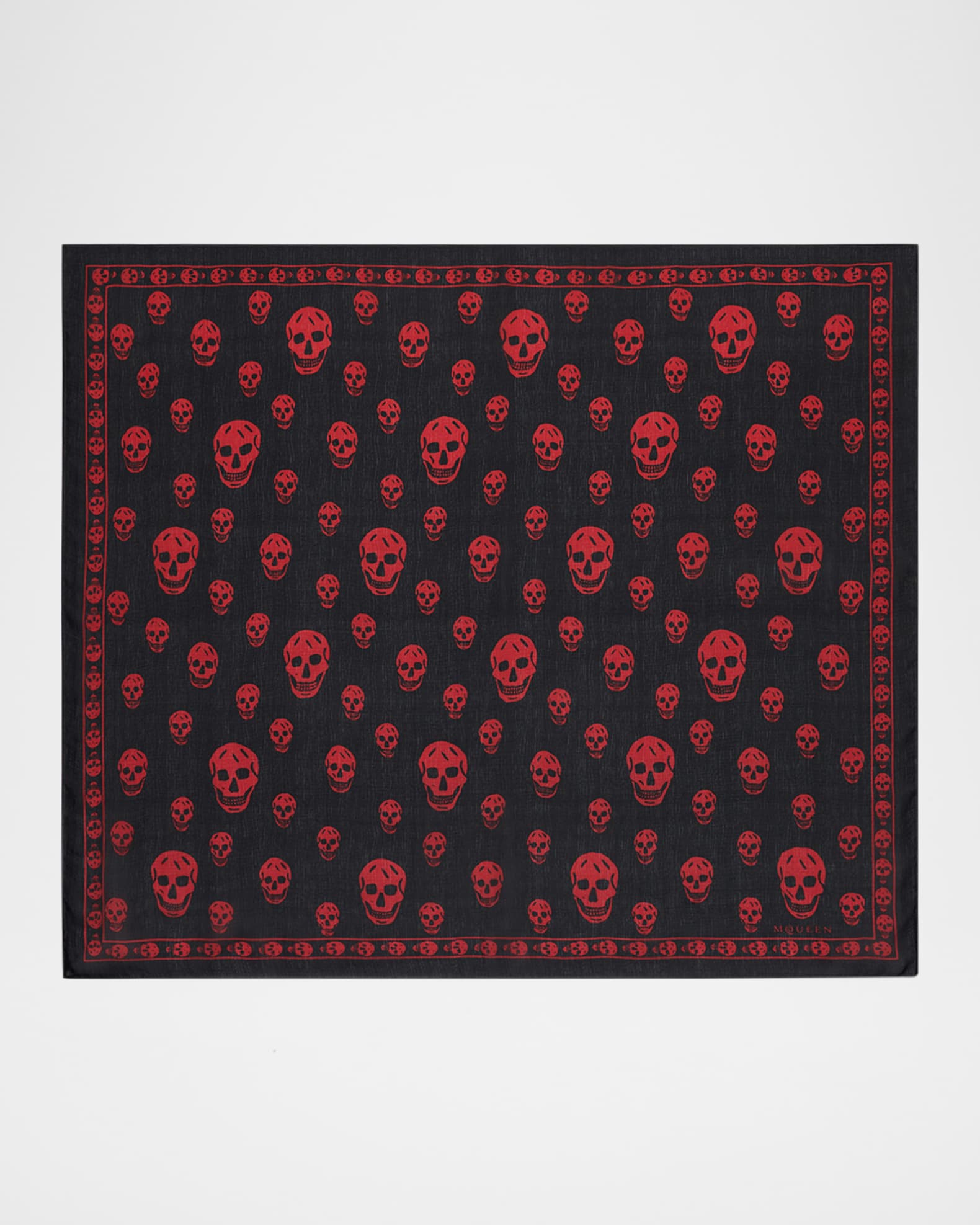 【誠実】 Scarf Skull Chiffon Silk Men's McQueen | Marcus Neiman 小物