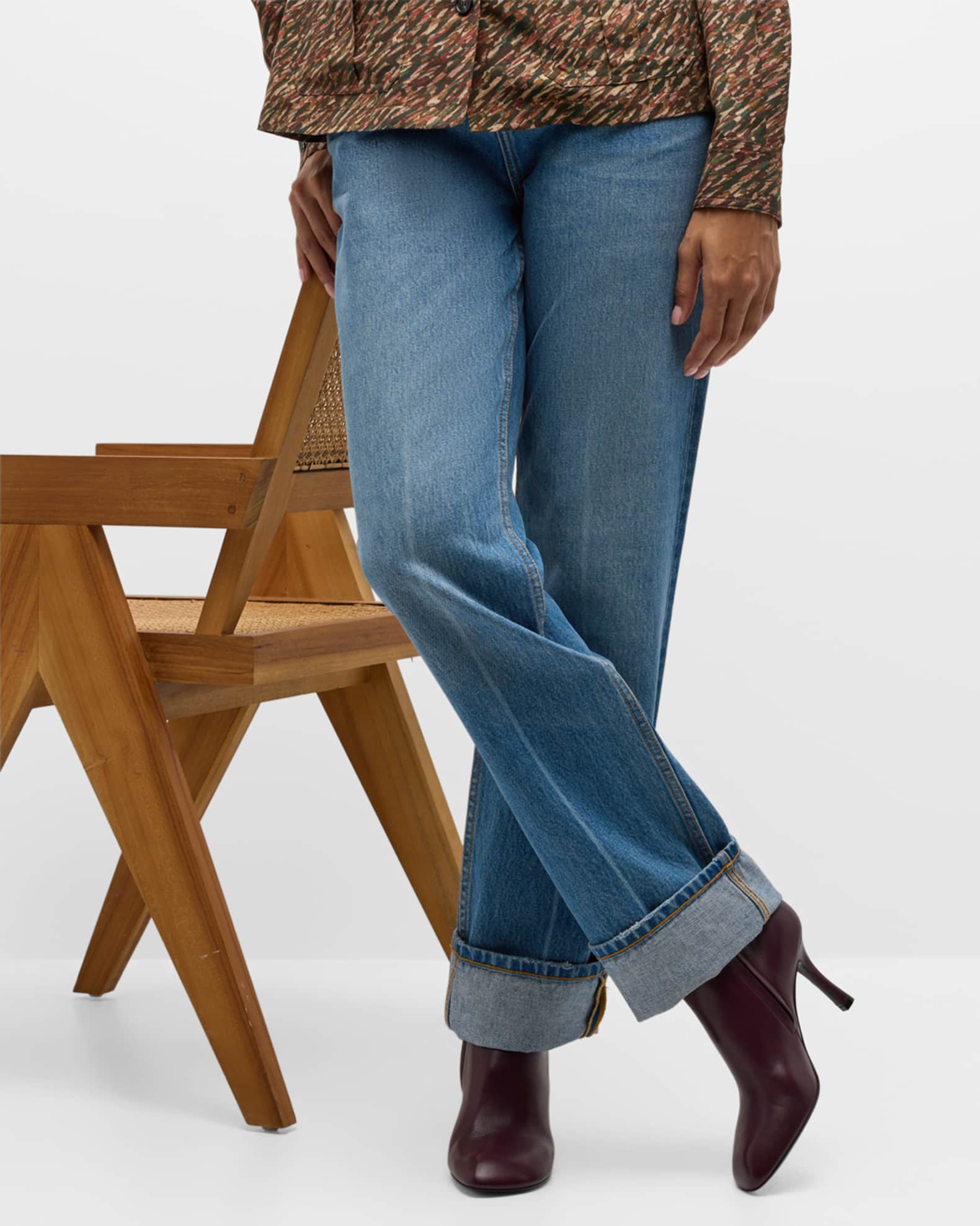 Baby Leather Stiletto Ankle Booties 1