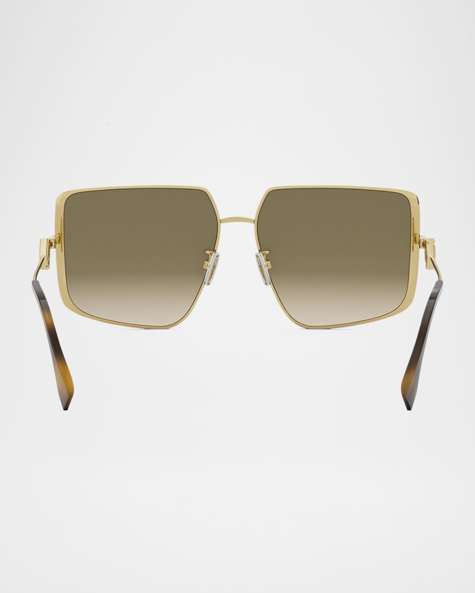 Fendi FF Square Metal & Nylon Sunglasses | Neiman Marcus