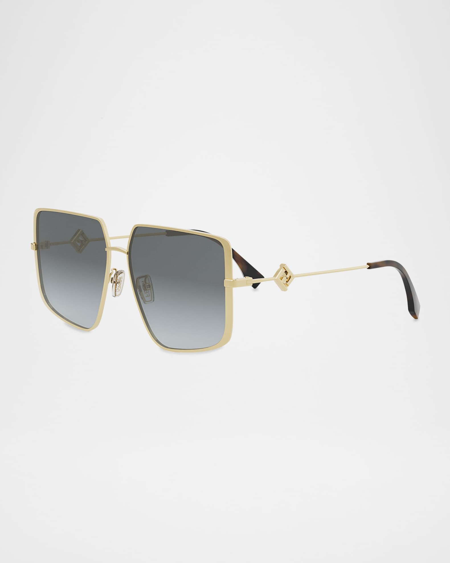 FF Square Metal & Acetate Sunglasses  0