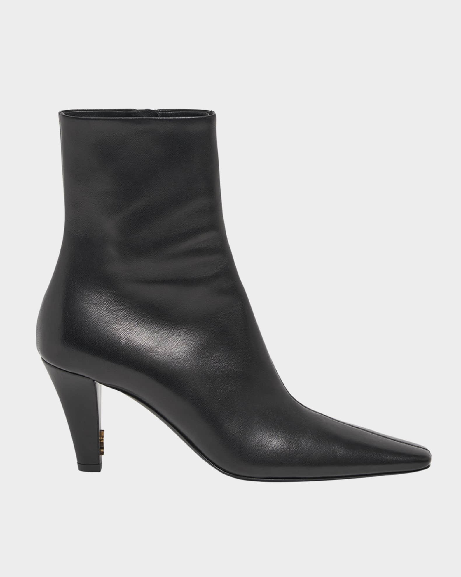 Jill Calfskin Ankle Booties 0