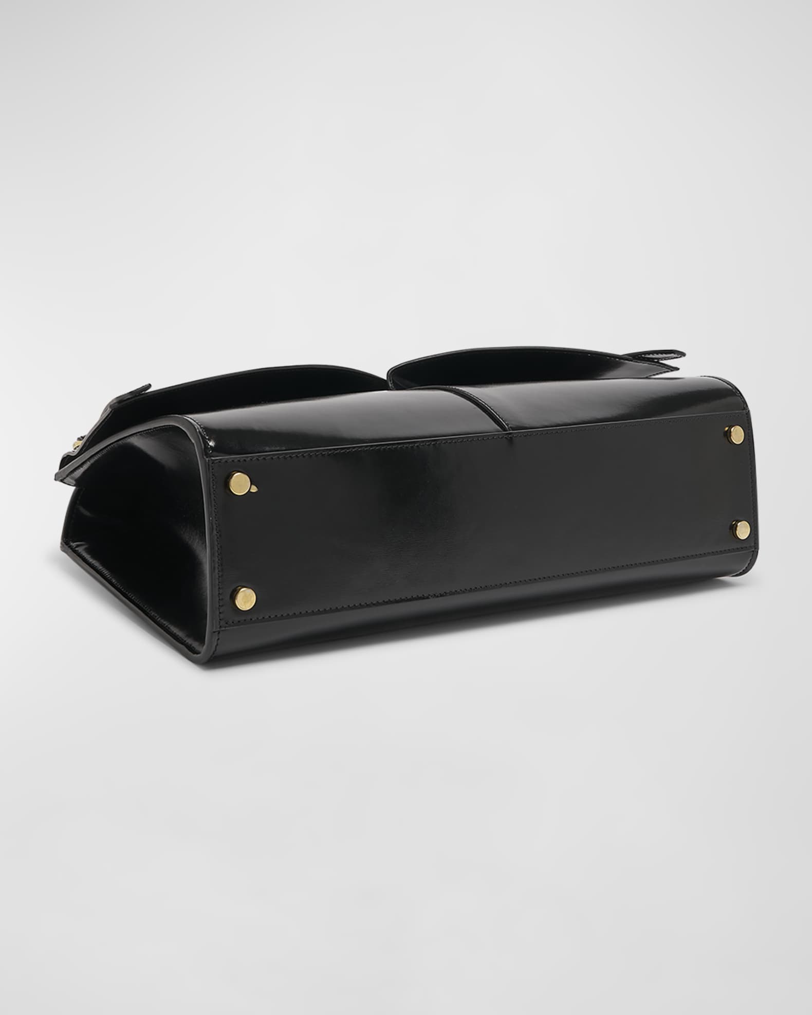 Gloss Rigid Belt Leather Shoulder Bag 1