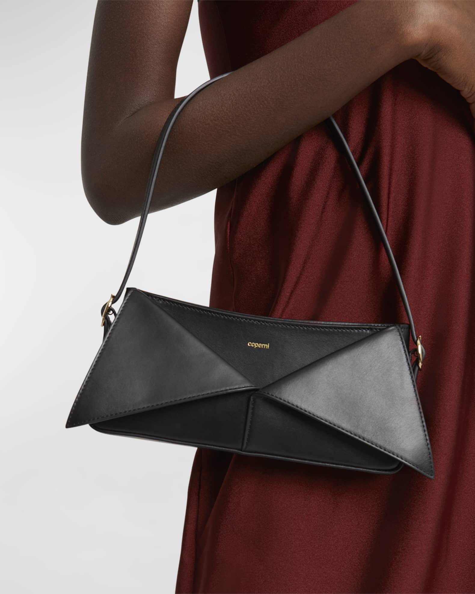 Coperni Belt Folded Leather Shoulder Bag | Neiman Marcus