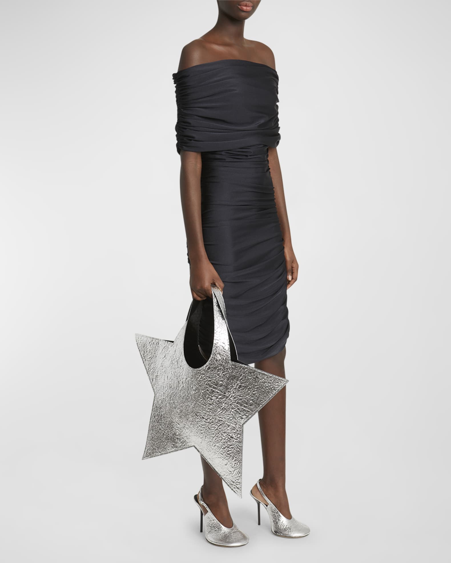 Coperni Star Foil Leather Tote Bag | Neiman Marcus