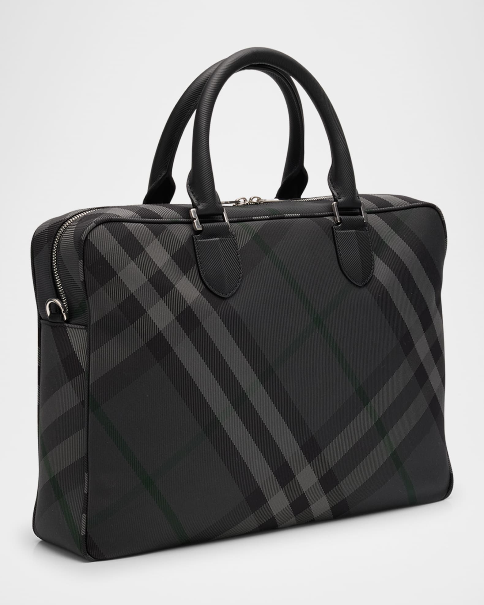 Burberry Men s Heritage Check Briefcase Neiman Marcus