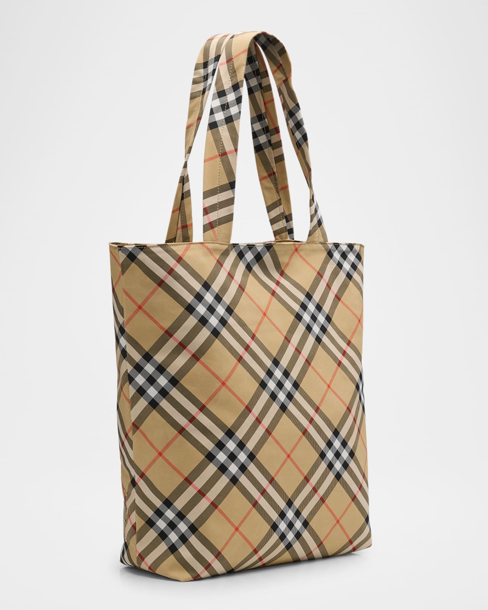 Burberry Men s Check Tote Bag Neiman Marcus